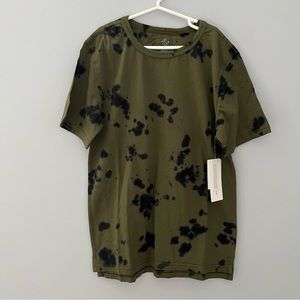 NEW Treasure & Bond Shirt Youth Large Green Sarma Tie Dye Crew Neck Cotton Boys